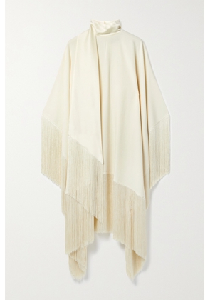 Taller Marmo - + Net Sustain Mrs. Ross Fringed Crepe Midi Dress - Ivory - One size