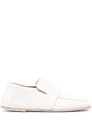 Marsèll square-toe leather loafers - White