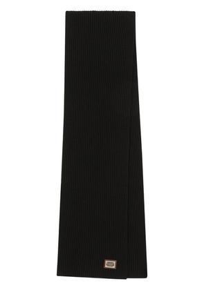 Dolce & Gabbana logo-tag cashmere scarf - Black