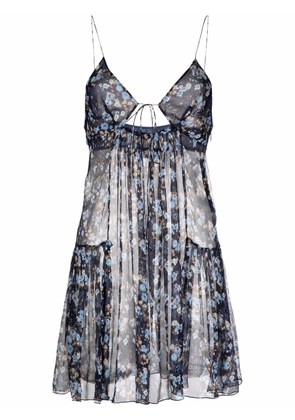 Dsquared2 floral silk mini dress - Blue