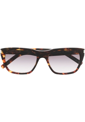Saint Laurent Eyewear SL 598 rectangle-frame sunglasses - Brown