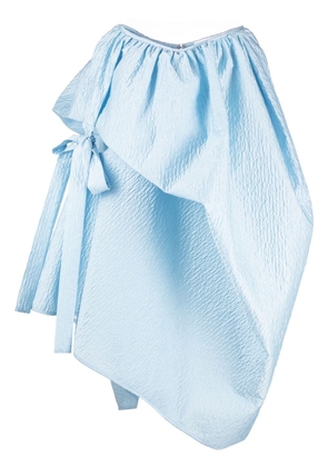 Cecilie Bahnsen bow-embellished asymmetric skirt - Blue