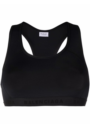 Balenciaga scoop-neck racerback sports bra - Black