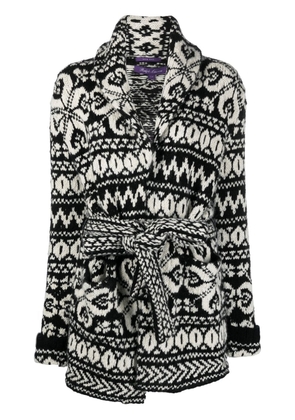 Ralph Lauren Collection intarsia-knit Shawl-Collar cardigan - Black
