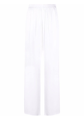 Giorgio Armani wide-leg silk trousers - White