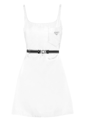 Prada Re-Nylon sleeveless gabardine dress - White