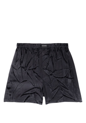Balenciaga Classic Wide silk boxer shorts - Black