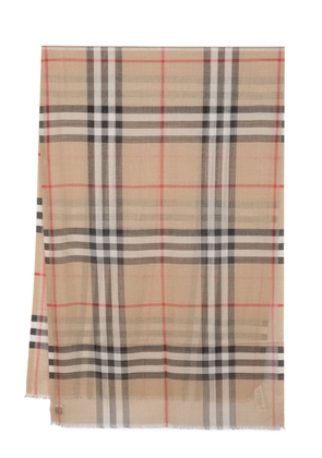 Burberry Giant Check wool-blend scarf - Neutrals