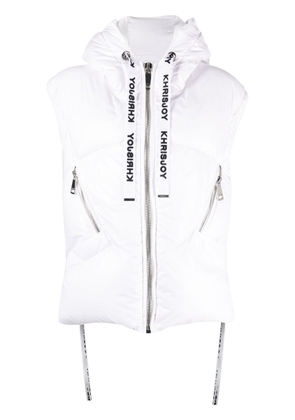 Khrisjoy Puff quilted hooded gilet - White
