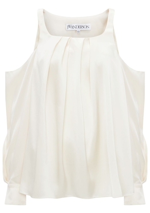 JW Anderson Twisted cold-shoulder blouse - White