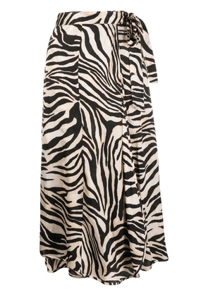 Forte Forte zebra-print wrap skirt - Black