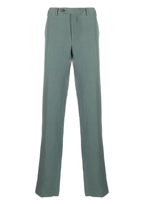 Canali tailored linen-silk trousers - Green
