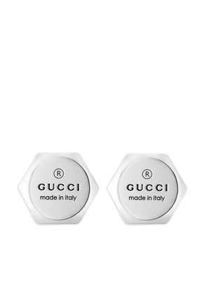 Gucci sterling silver Trademark stud earrings
