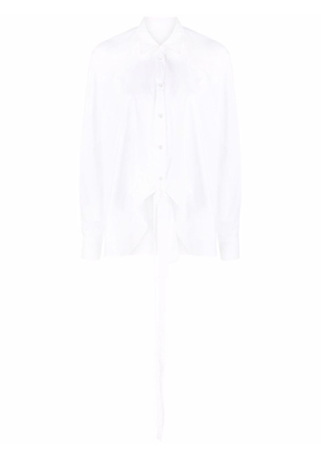 MM6 Maison Margiela tie-fastened cotton shirt - White