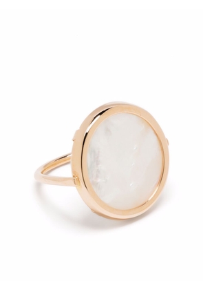 GINETTE NY 18kt rose gold mother of pearl disc ring - Pink