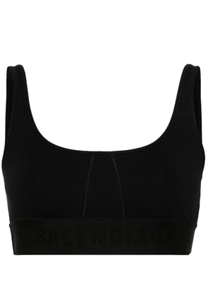 Balenciaga logo-underband sports bra - Black