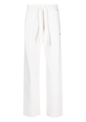Casablanca logo-patch faux-ribbed track pants - White