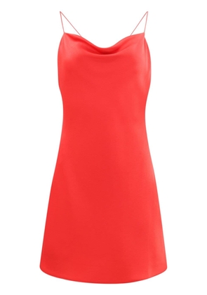 alice + olivia Harmony satin-finish dress - Red