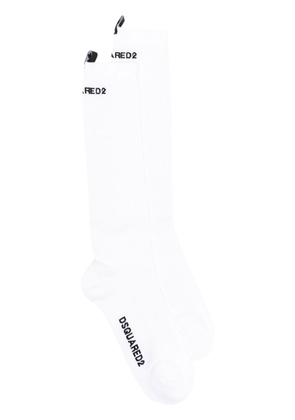 Dsquared2 logo-print socks - White