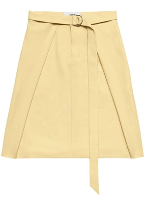 AMI Paris D-ring buckle midi skirt - Yellow