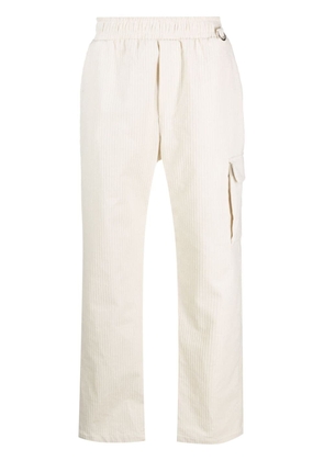 Family First elasticated-waistband cotton track pants - White