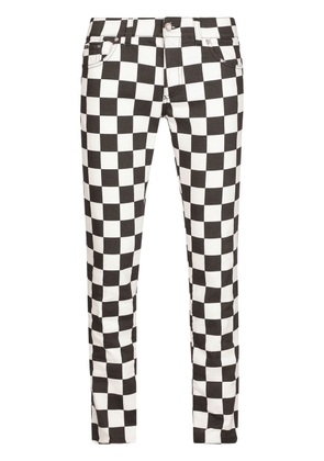 Dolce & Gabbana checkerboard-print straight-leg jeans - Black