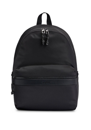HUGO logo-strap zip-up backpack - Black