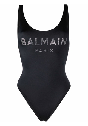Balmain logo-embellished swimsuit - Black