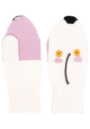 Marni Mouse Puppet mittens - White