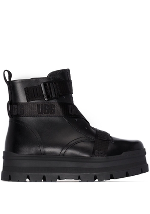 UGG leather ankle boots - Black
