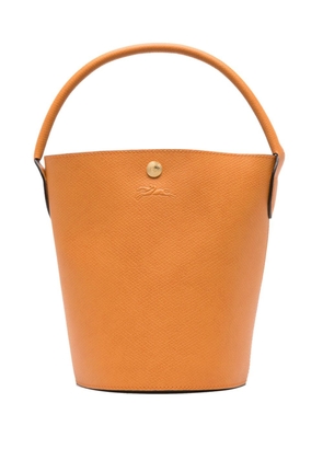 Longchamp small Épure leather bucket bag - Orange