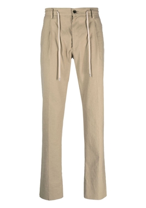 Moorer Anton-COR drawstring tapered trousers - Neutrals