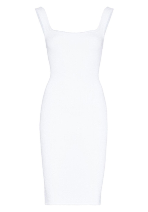 Hunza G crinkle tank dress - White