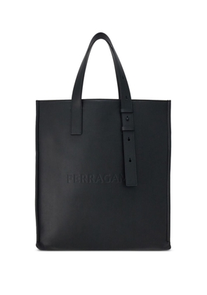 Ferragamo North-South leather tote bag - Black