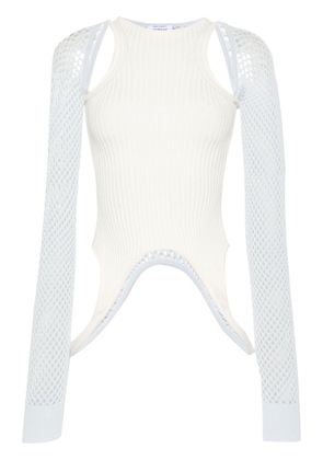 Off-White Racerback panelled top - Neutrals