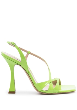 Casadei Geraldine 100mm leather sandals - Green