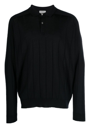 John Smedley Rampston striped merino polo shirt - Black