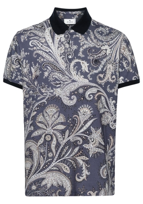 ETRO paisley-print polo shirt - Blue