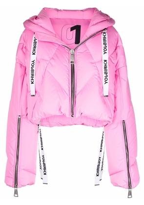 Khrisjoy goose-down cropped puffer jacket - Pink