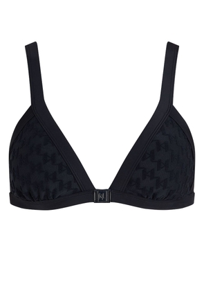 Karl Lagerfeld KL monogram bikini top - Black