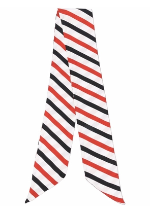 Fabiana Filippi candy-striped scarf - White