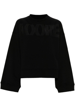 Moorer Lipsia-Sth logo-embroidered sweatshirt - Black