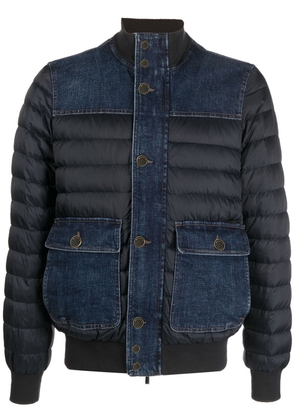 Moorer front-button padded jacket - Blue