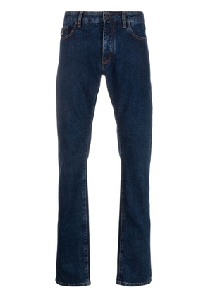 Moorer dark-wash tapered-leg jeans - Blue