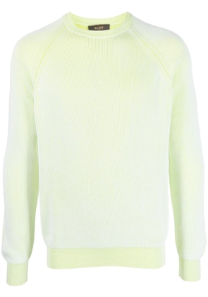 Moorer raglan-sleeve ribbed sweatshirt - Green
