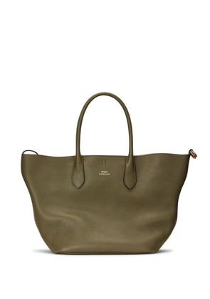 Polo Ralph Lauren logo-debossed leather tote bag - Green