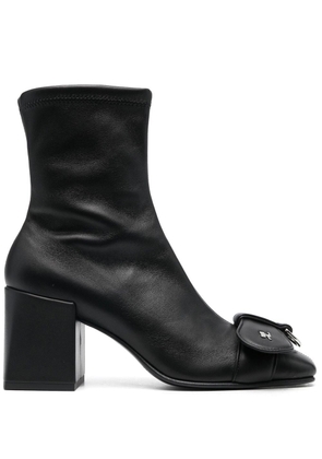 Courrèges 85mm leather ankle boots - Black