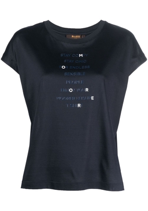 Moorer graphic-print cotton T-shirt - Blue