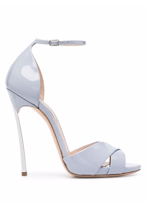 Casadei Blade glossy stiletto sandals - Blue