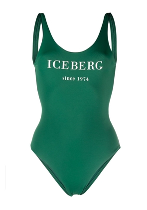 Iceberg logo-print swimsuit - Green